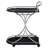 Allen Chrome 2-Tier Glass Shelf Metal Bar Cart-1538842246