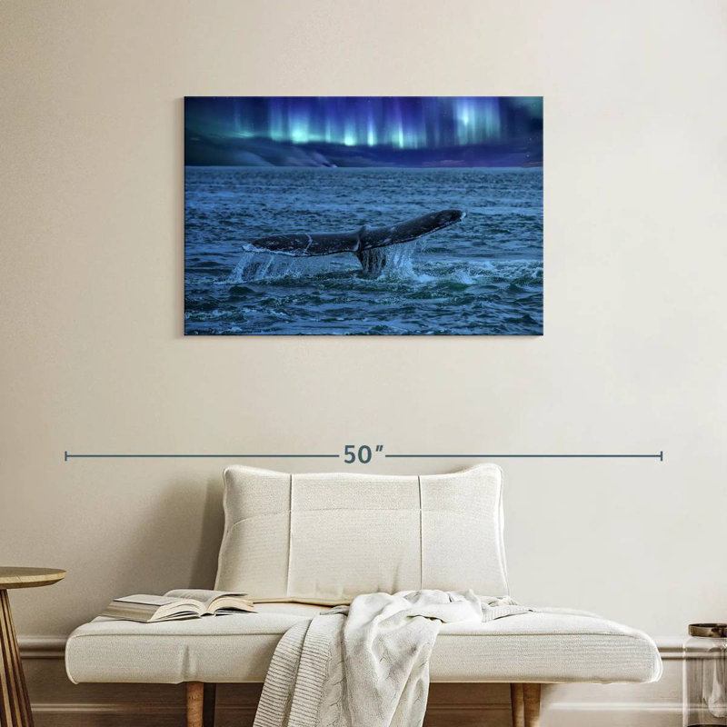 Brampt Aurora Borealis Whale Tail, 24" H x 36" W