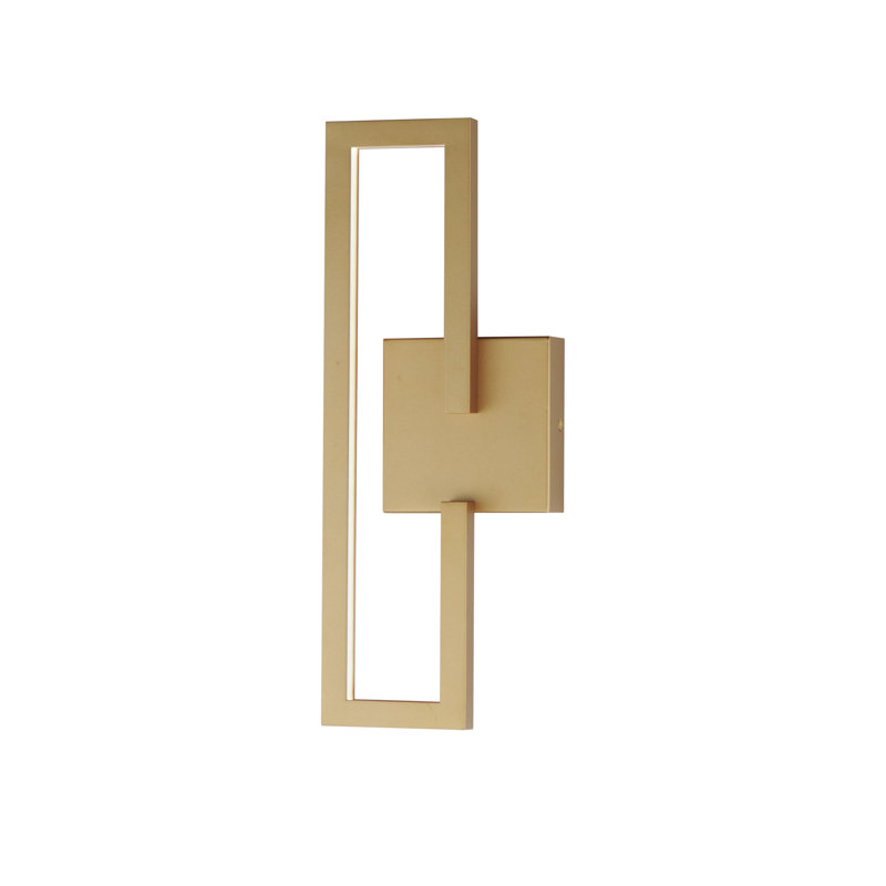Everet Aluminum LED Flush Mounted Sconce, Gold