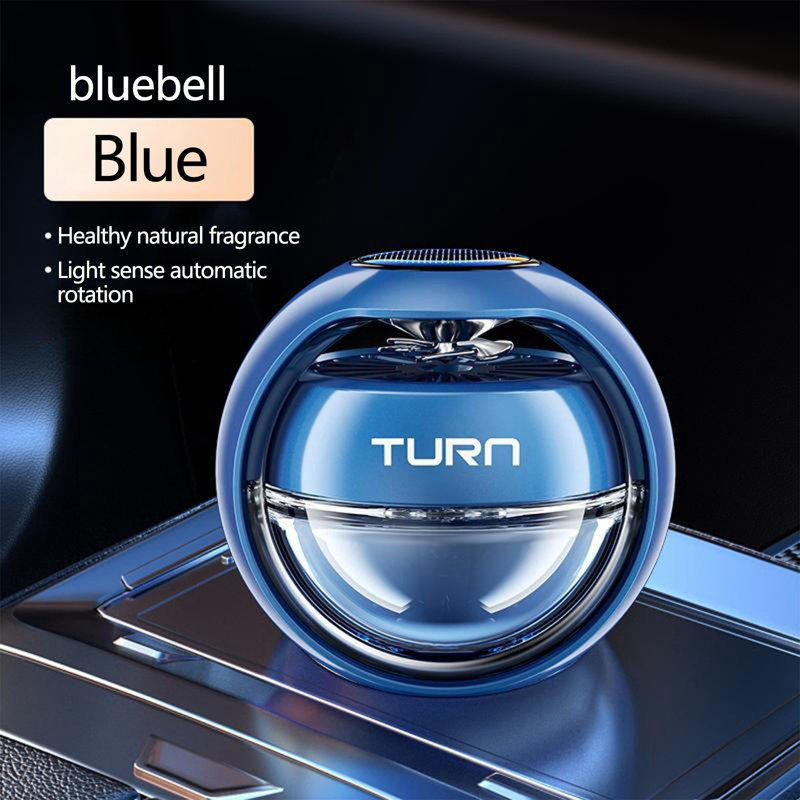 Kondieu Smart Parfumeur de voiture à énergie solaire, diffuseur d'aromathérapie avec ventilateur doux, décoration intérieure élégante pour véhicules, subtile et diffusion d'huile de parfum 50 ml