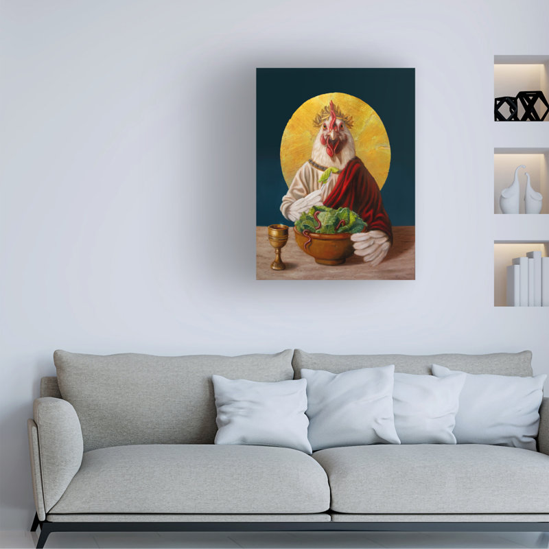 Art sur toile «Bachelor Lucia Heffernan Chickin Caesar», H 19 po x l 14 po