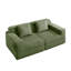 Canapé modulaire à 2 places sans siège, canapé modulaire Cloud avec assise profonde et canapé modulaire moderne à 2 places avec coussins décoratifs Tissu velours côtelé vert-879765637