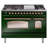 ILVE Nostalgie II Series 48 inch Dual Fuel Range with 8 Sealed Burners, Griddle (Glass Door)-98196502-98196504
