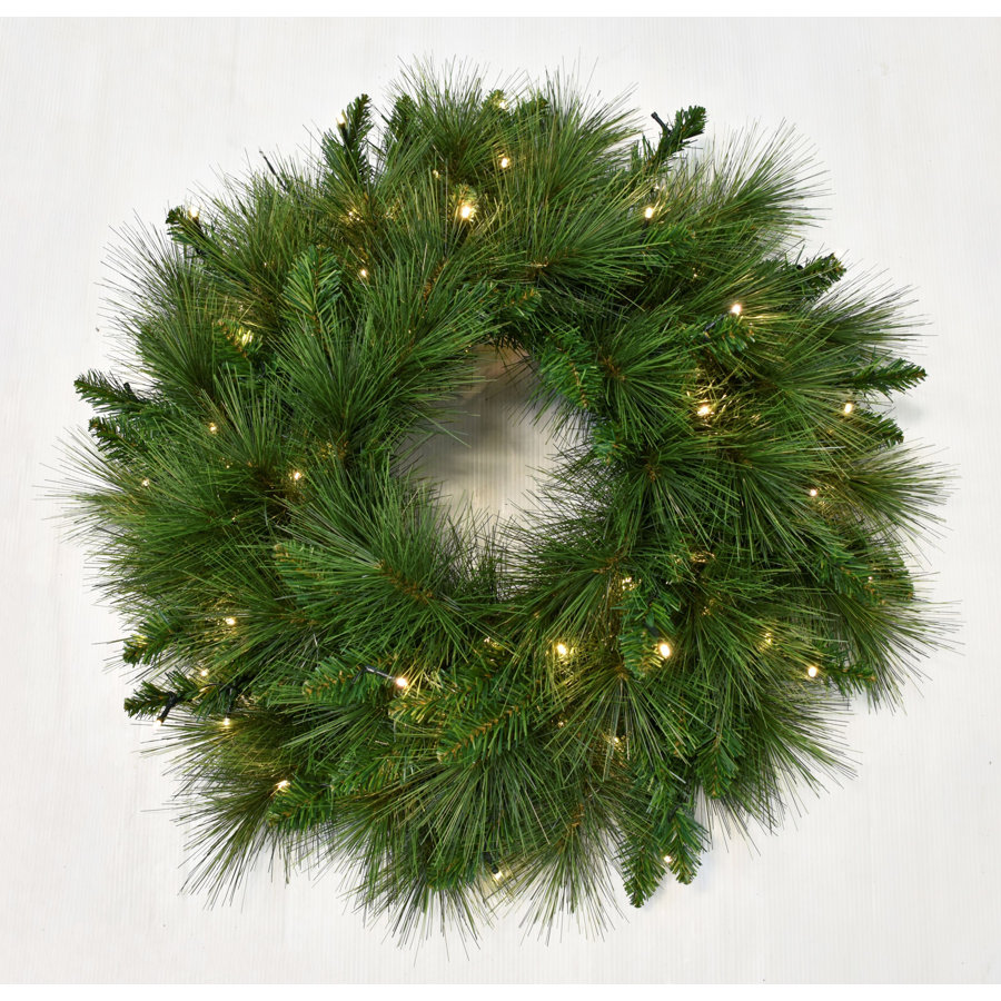 Hela Christmas Lighted Long Needle Pine Wreath