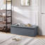Nairne 110cm Wide Faux Leather Tufted Rectangle Solid Colour Storage Ottoman with Storage-764400713