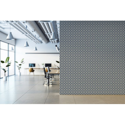 Médaillon - papier peint bleu Oxford