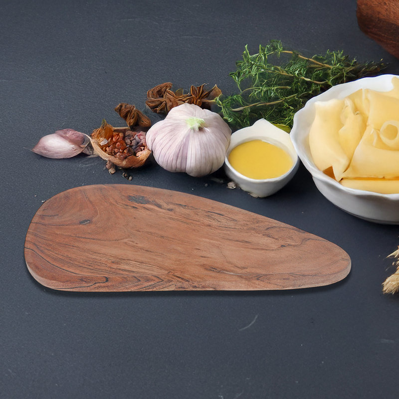 Marlee Acacia Oiled Wooden Pebble Shape Serving Board