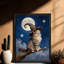 Reproduction d'art encadré noir rétro-837648077