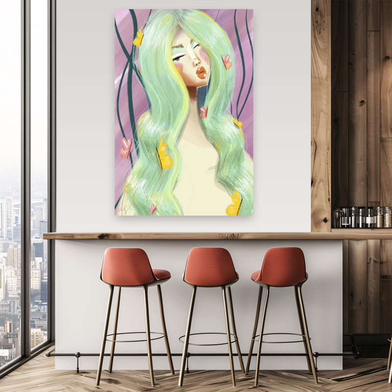 Impression d'art mural papillon éthéré, 60" H x 40" W