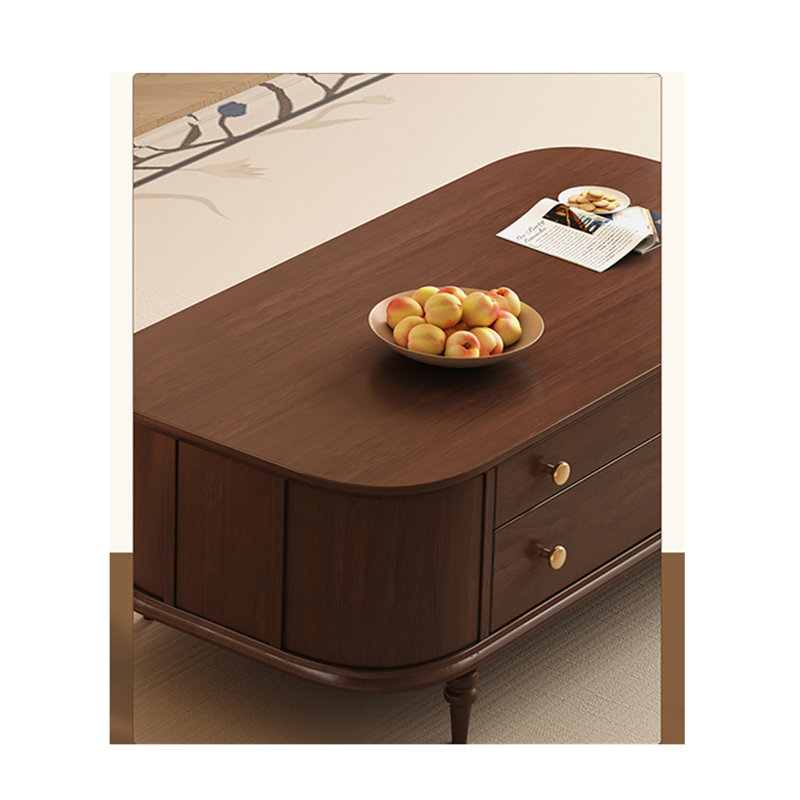 Table basse American Minimalist Style, Marron foncé