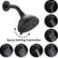Pomme de douche 4,72 po - 6 réglages, colmatage, 1,8 gal / min, installation pratique 6 réglages à réglage élevé de 4,72 po, colmatage, débit GPM, installation sans effort-121245147