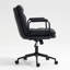 Chaise de bureau avec roulettes et fauteuil pivotant en cuir PU