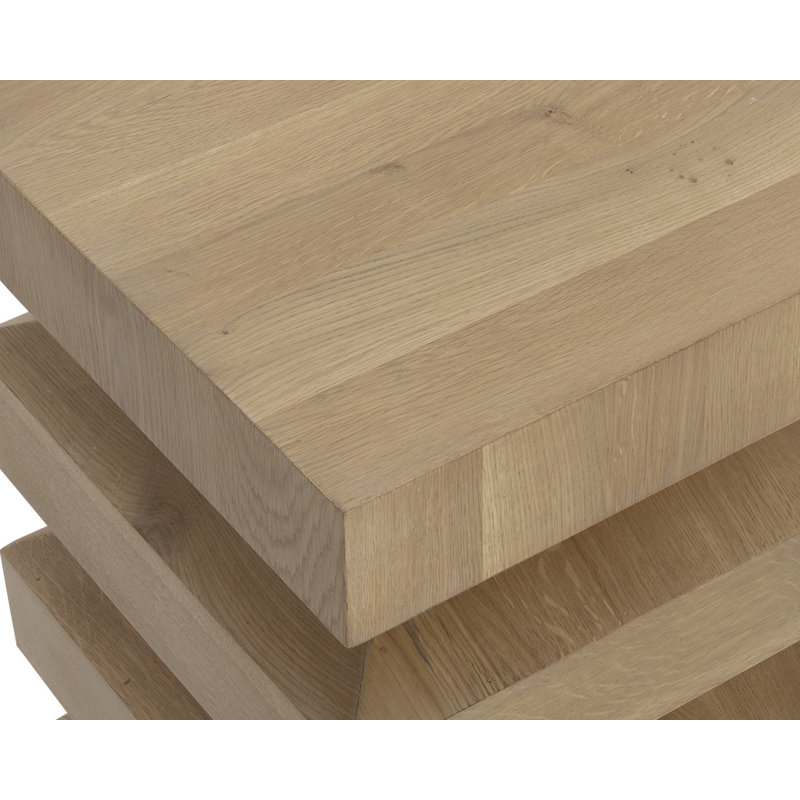 Siona Solid Wood End Table, Natural Wood