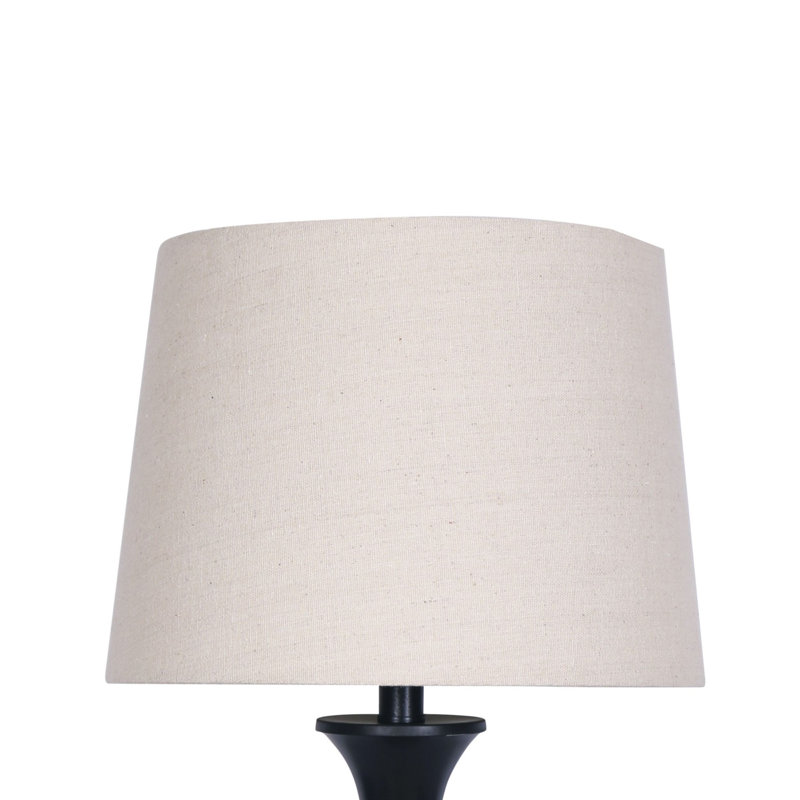 Résine, lampe de table en forme de goutte 25 po, noire, ronde, H 25 po - 14 po x 14 po x 25 po