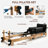 	 95’’ Foldable Oak Wood Pilates Reformer, Quick-Assembly Studio-Grade Pilates Equipment with Reformer Heights, Reformer Accessories for Gym, Home,Black-126021693