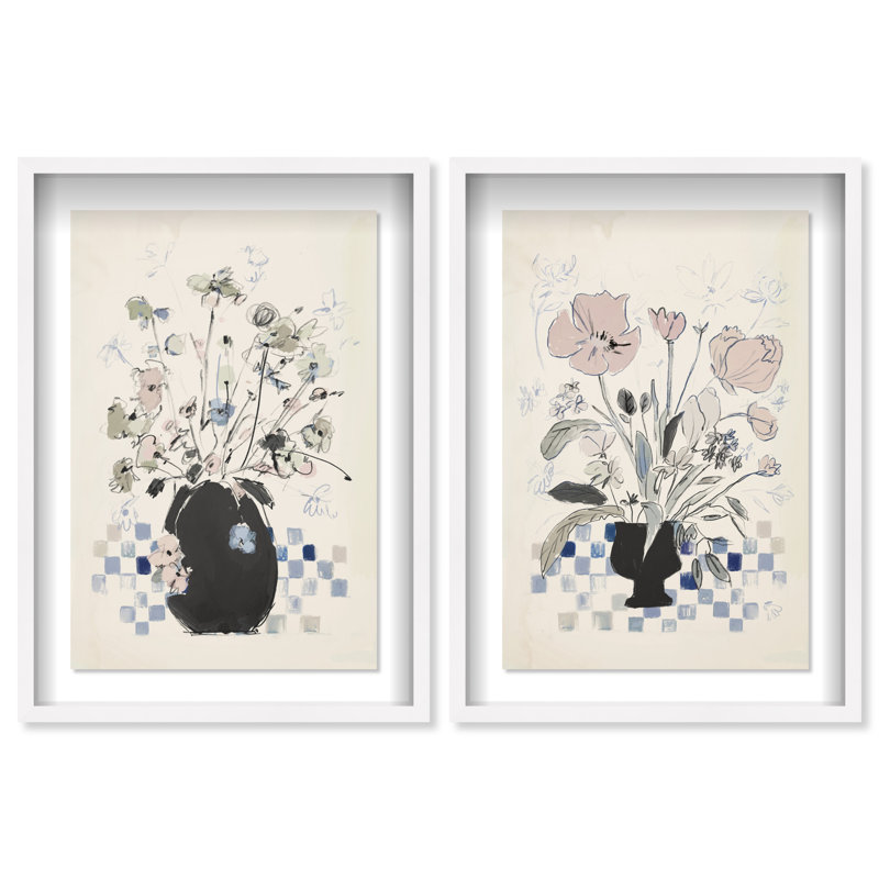 Modern Bloom Set Set by Oliver Gal, 25.5" H x 17.5" W, White Shadowbox
