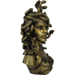 Ebros Greek Mythology Gorgon Goddess Medusa Head with Hair of Snakes W–  Ebros Gift