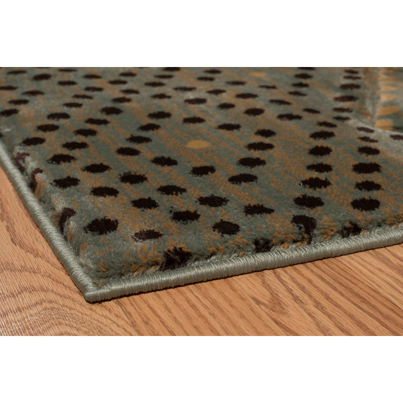 Tapis noir / gris Frida, Rectangle 1 pi 10 po x 3 pi