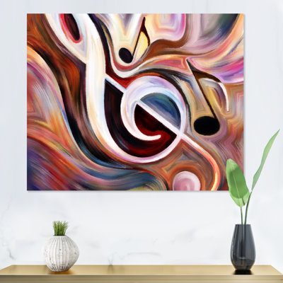 Music Canvas Wall Art, Treble Clef Musical Symbol Print - Treble Clef Musical Sign