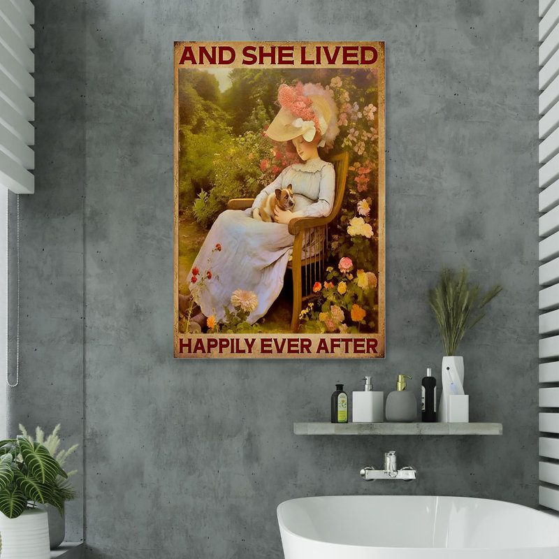 «Dog and She Lived Happily Ever After 1», impression sur toile tendue, L 24 po x H 36 po