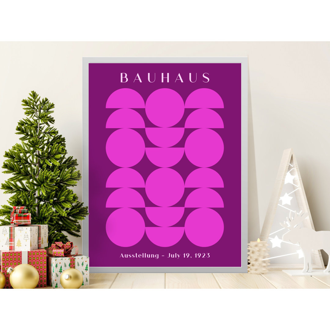 Bauhaus Exhibition Wall Art, Geometric Art Print, 1923 Poster, Modern Home Decor, Pink Wall Art, Bauhaus Style Print