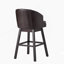 Ensemble de 2 tabourets pivotants Ogden, coussins confortables et structure en bois d'hévéa durable pour la cuisine et le bar à domicile
