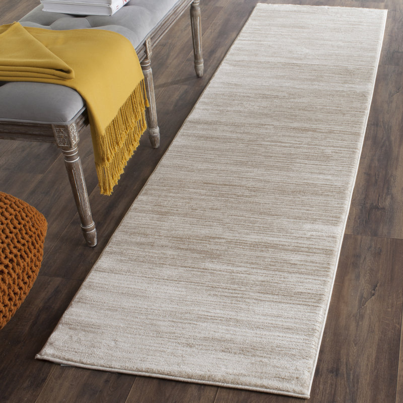 Tapis crème Aaishah, Tapis de couloir 2 pi 2 po x 12 pi