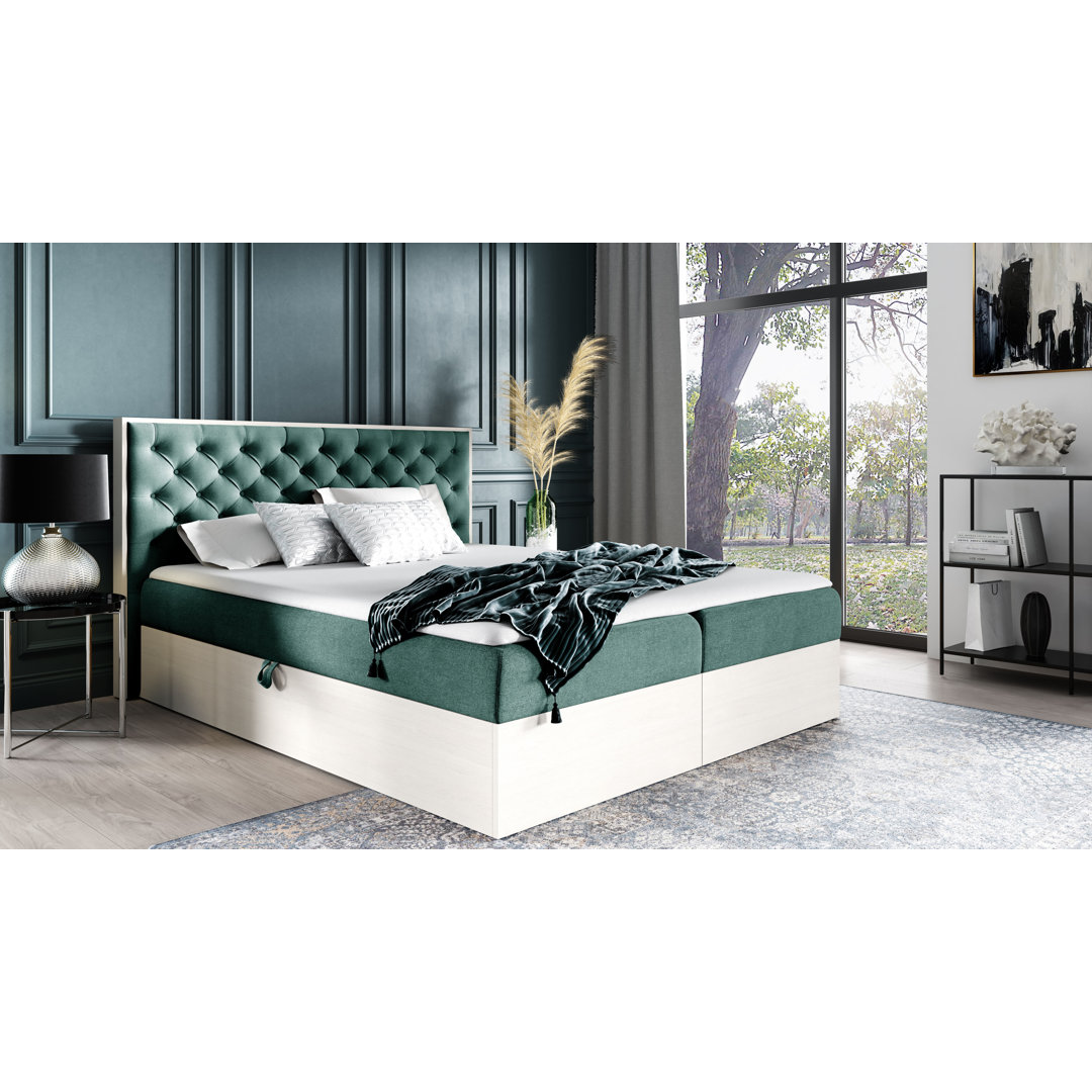 Boxspringbett Rustica 3 mit Topper und Stauraum