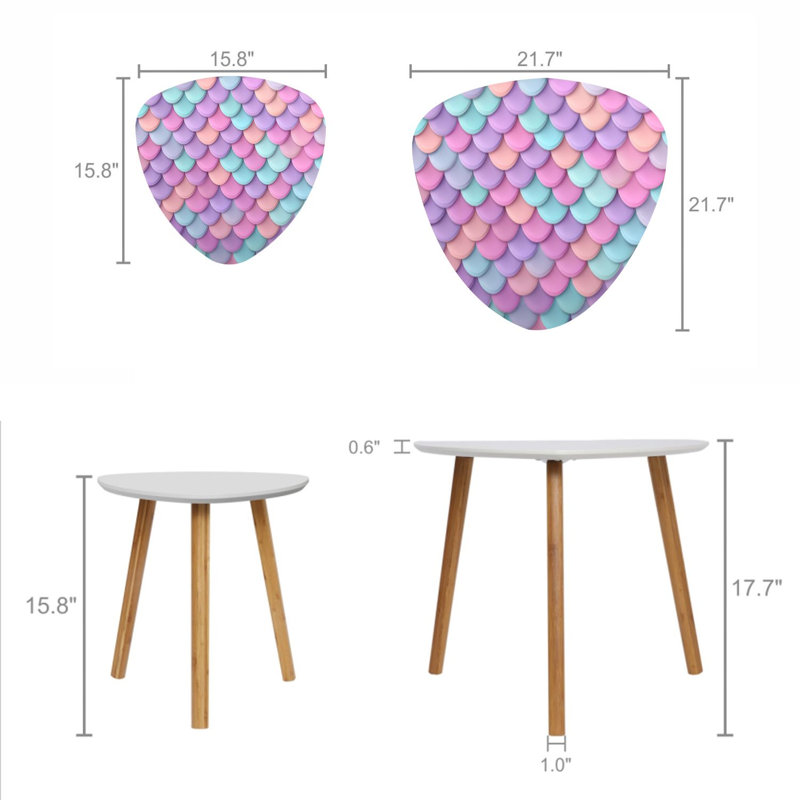 Ensemble de 2 tables basses gigognes Triangle