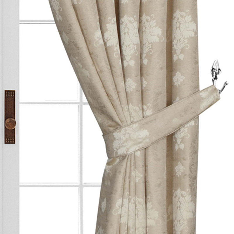 Room Darkening Curtain Pair, Beige, 167 W x 183 D cm