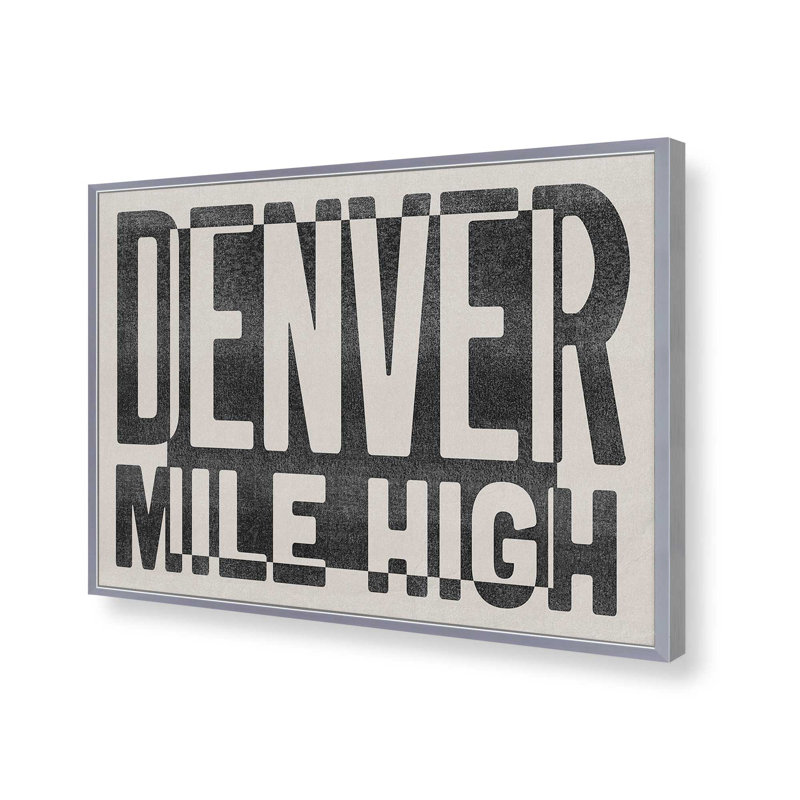 «Denver Mile High» par Deny Designs, reproduction d'art, 12 x 16, Argent argent, Impression encadrée