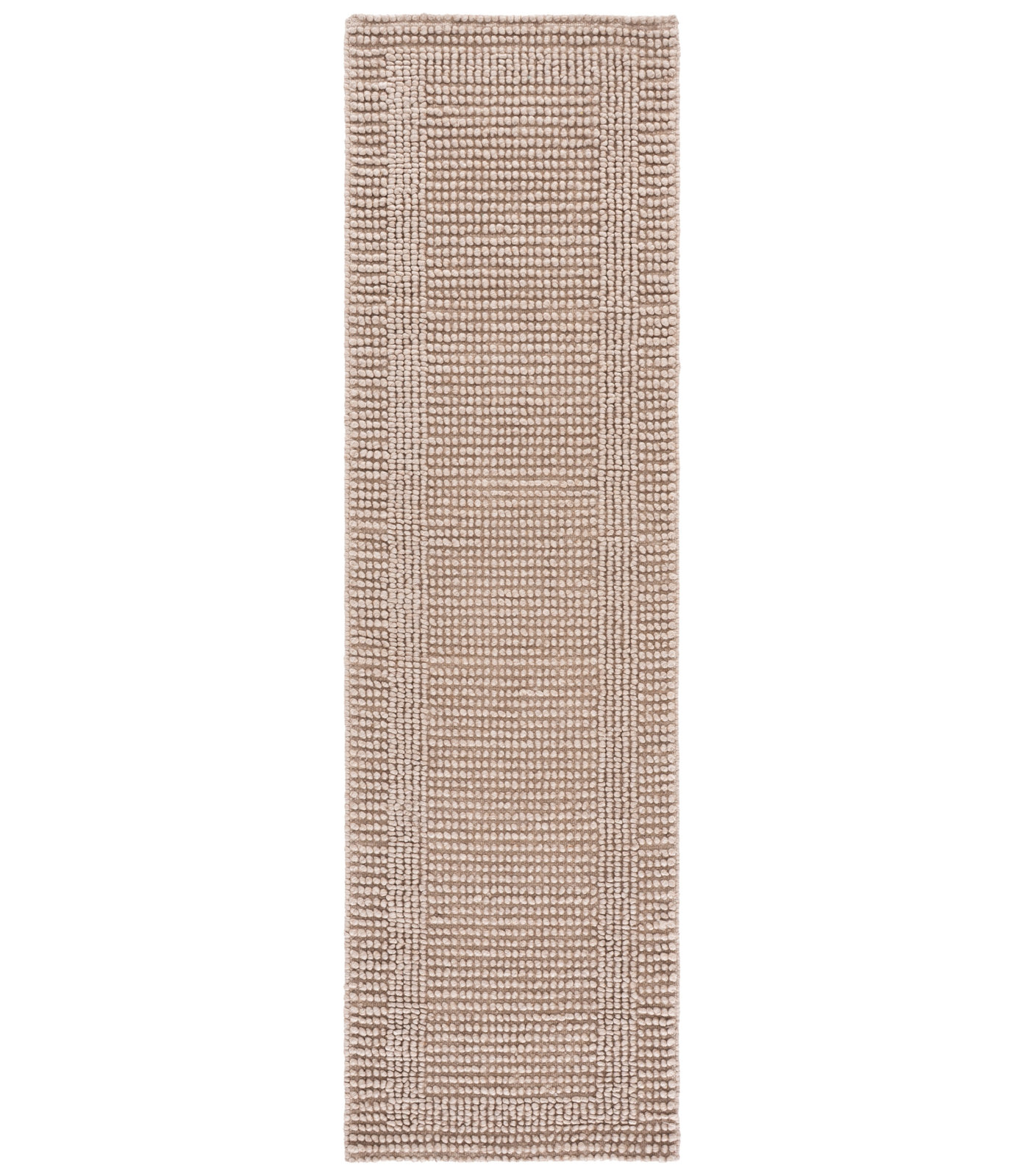 Natura Hand Woven Wool; Cotton; Recycled P.E.T Solid Color Indoor Rug, Runner 2'3" x 8'