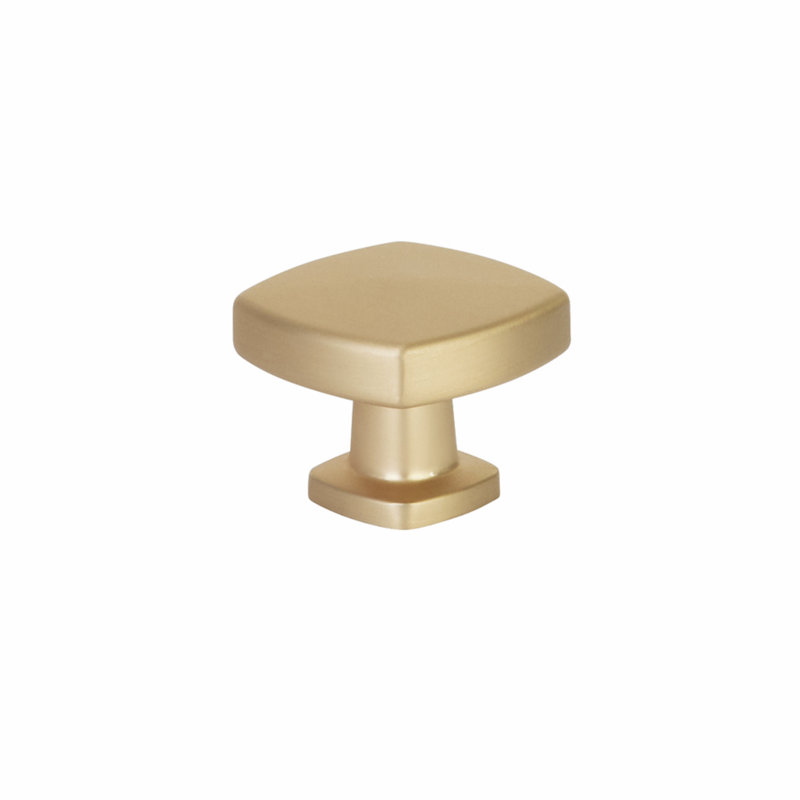 Kenter Square Knob, Satin Brass