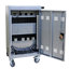 Chariot de charge mobile en argent - capacité de 35 tablettes, charge rapide des ordinateurs portables, verrouillage rapide et sécuritaire
