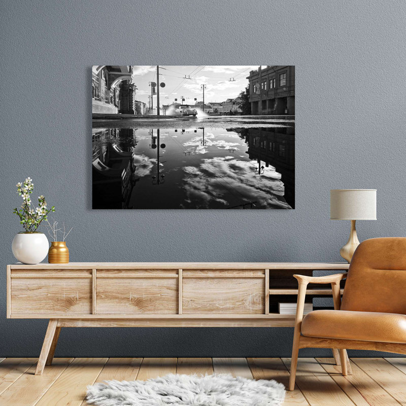 After The Rain (B&W) by Gasoline Images - Wrapped Canvas Print, 40cm H x 60cm W x 4cm D