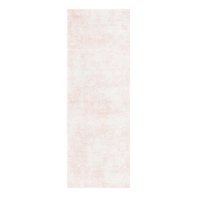 Tapis rose clair / blanc Juliette, Tapis de couloir 2 pi x 6 pi 1 po
