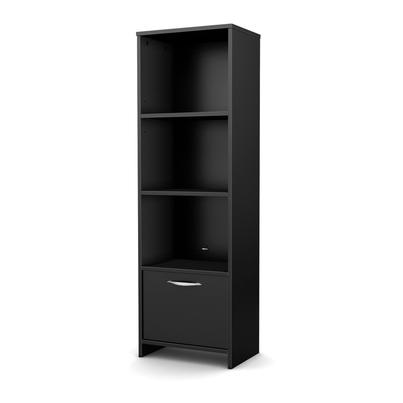 Bibliothèque standard H 55,25 po x l 19,5 po Step One, Noir