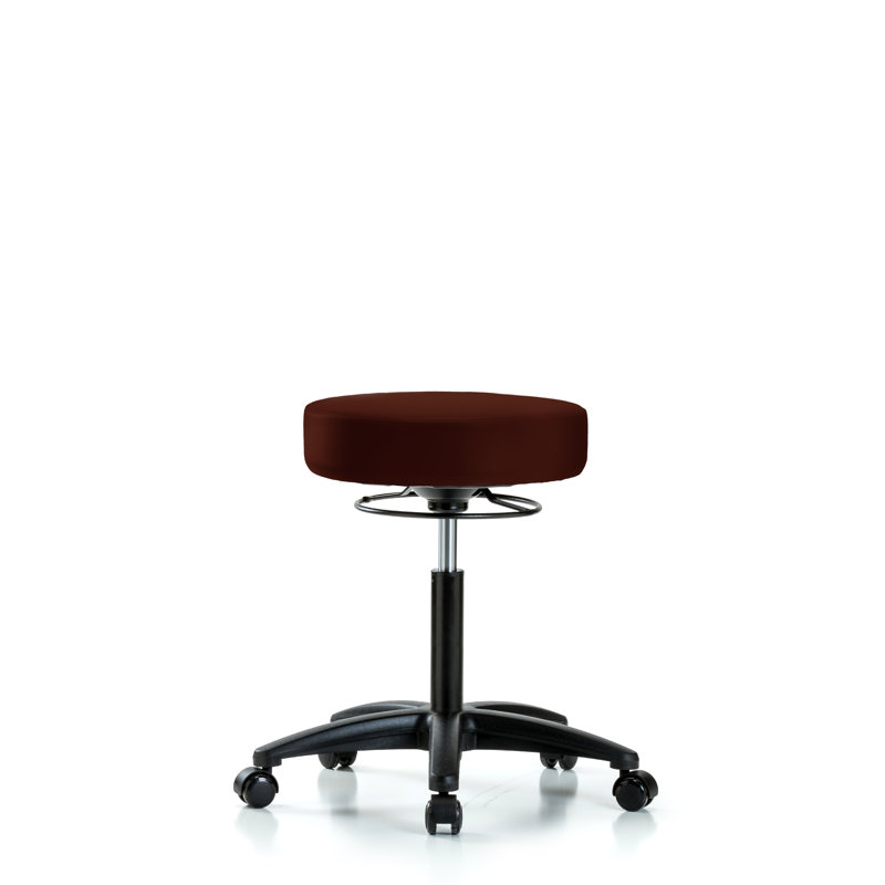 Tabouret de laboratoire à hauteur réglable Phoebe, Bourgogne, Roulettes