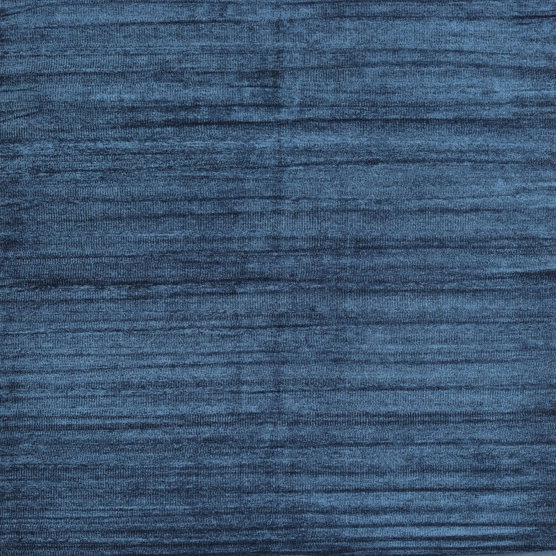 Tapis contemporain bleu, Carré 6 pi