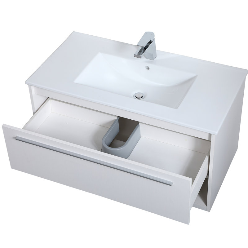 Ensemble de meuble-lavabo simple 36 po Kasper, Blanc