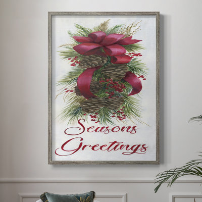 Seasons Greetings Framed Print - Solid Wood