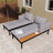 Modern Outdoor Daybed Patio Metal Daybed-925250584-925250587