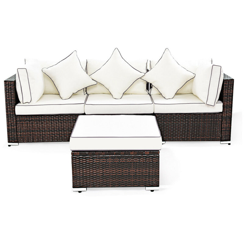 Sandburg 4 - Person Patio Conversation Set with Cushions