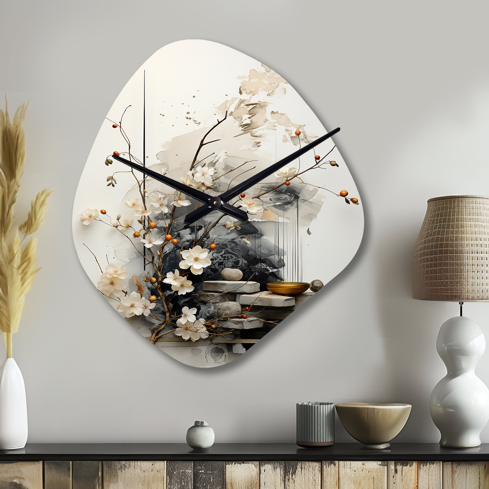Design Art Asian Art Classics Sumi III - Asian Art Asymmetrical Metal ...