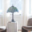 Lampe de table en verre coloré de style Tiffany 32 po H Wisteria