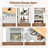 Drop-Leaf Kitchen Island Cart with Rubber Wood Top-116580813
