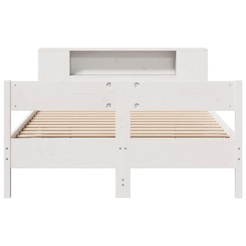 Solid Wood Bed, Kingsize (5'), White