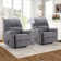 Etly 34.1" Wide Modern and Overstuffed Upholstered Manual Rocker Recliner (Set Of 2)