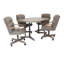 Ensemble de salle à manger extensible à 5 piédestaux 5 pièces-1975485929-1975485935