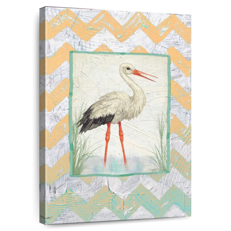 Brampt Crane In Water, 51" H x 34" W